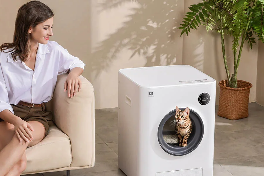 self clean cat litter box